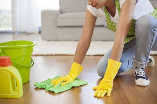 Clean carpet in a high-traffic retail business after professional cleaning